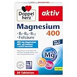 Doppelherz Magnesium 400 + B1 + B6 + B12 + Folsäure - Magnesium unterstützt...