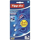 Tipp-Ex Korrekturroller Easy Correct zum seitlichen Korrigieren, 12m x 4.2mm, 3er Pack,...