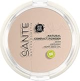 SANTE Naturkosmetik Natural Compact Powder 01 Cool Ivory, ideal für helle Hauttöne,...