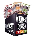 Wild West Beef Jerky, Mix Box 70g, 12er Pack mit 4x Original, 4x Honey BBQ, 4x...