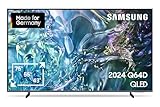 Samsung QLED 4K Q64D Fernseher 55 Zoll, Samsung TV mit Quantum Prozessor Lite 4K, 100 %...