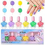 ETYJO Nagellack Kinder Mädchen Set, 6 Farben Peel Off Kindernagellack Ungiftig,...