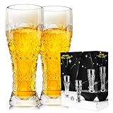 Paysky Biergläser 481.9 g Pint-Gläser 2er Set Pilsner Biergläser Weizenbiergläser...