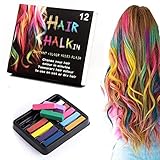 Haarkreide-Set, 12 Farben/Set, temporäre Haarkreide, Regenbogenfarben, Salon-Stift,...