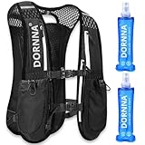 DORNNA - Laufweste Damen und Herren mit 2 Trinkflasche 500 ml, Running Vest...