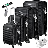 KESSER® 4pcs Hartschalenkoffer Reisekoffer Set Trolley Koffer inkl. Gepäckwaage +...