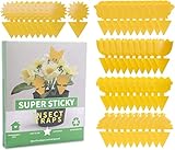 50Pcs Gelbsticker Fliegenfänger für Topfpflanze, Steckbare Fliegenfalle Gelbtafeln für...