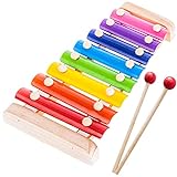 Retoo Kinder Xylophon, Glockenspiel Holzspielzeug, Musikinstrument für Kinder,...