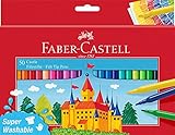 Faber-Castell 554204 - Filzstifte Set Castle, 50er Kartonetui, auswaschbare...