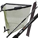 106,7 cm Karpfen Angeln Kescher mit Dual Net Float System, 2 m Griff Deluxe Stink Bag...