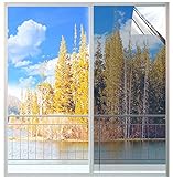 MUHOO Fensterlfolie Sonnenschutz 90x400cm, Spiegelfolie Fenster Sichtschutz, 99%...