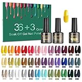 Tormay 39 Stück UV Farbgel, Nagellack Set, UV Lack Soak Off Gel Nail Polish...