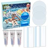 Pool Reparaturset mit Kleber, Pool Flickzeug Salz Uv und Heißwasser Beständiger, PVC...