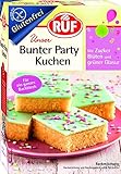 RUF Bunter Partykuchen glutenfrei, Blechkuchen mit Zuckerstreusel und Zuckerglasur,...