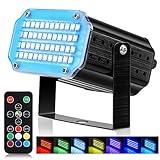 Stroboskop Disco Licht, Sound Aktiviert Und Flash Speed Control Party Licht mit 48 LED...