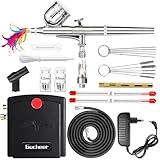 Gocheer Airbrush Kit, Multifunktions Dual Action Airbrush Set mit Kompressor zum...