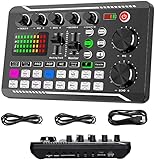 Live-Soundkarte und Audio-Interface mit DJ-Mixer-Effekten und Sprach-Wechsler, F998...