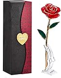 Gomyhom Rose Geschenk für Frauen/Freundin/Mutter/Oma/Frau, Golden Real Rose Ich Liebe...