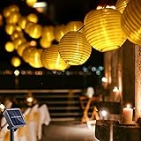 iShabao Solar Lichterkette Aussen, 8M 40 LED Lampions Außen Wasserdicht, 2...