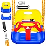 KIDIZ® Babyschaukel Kinderschaukel 3 in 1 Babysitz verstellbar Mitwachsend...