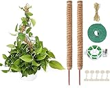 2 Pack 120 cm Moosstab Pflanzenstab Monstera Rankhilfe Biegsame Moosstab Monstera Stab...