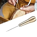 Zunate Kupfer-Stiel 3 Nadeln Nähahle Stitcher Hand Repair Tool Kit,Profi...