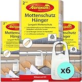 Aeroxon Mottenfalle Kleidermotten, Mottenschutz für Kleiderschrank - 3x2 Stück...