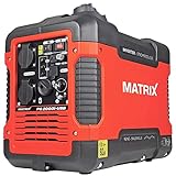 Matrix Notstromaggregat Benzin leise 2000 Watt Inverter Stromerzeuger Stromgenerator mit...