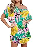 Ekouaer Damen T-Shirt Cover Ups V Ausschnitt Sleepshirts Bequem Casual Nachthemden für...