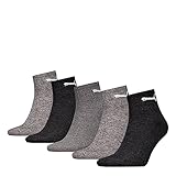 Puma Unisex Short Socken, Grau/Grau, 39/42 (5er Pack)