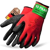 WOLFSFELLER 10 Paar robuste & komfortable Handschuhe Arbeitshandschuhe Herren Gr...