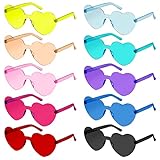 SelfTek 10 Stück Herz Brille, Magische Farben Party Herz Brille, Hippie Brille, Herz...