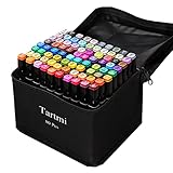 80 Farben Graffiti Stifte Set, Twin Tip Marker Stifte Set für Manga Design...