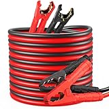 MAMIZO 12V/24V Überbrückungskabel, Startkabel Set Starthilfekabel, 6m 30mm² 1500A, den...