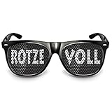 cooleartikel Partybrille Motiv „Rotze Voll“ | beklebte Sonnenbrille |...