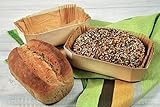 Hobbybäcker, Holzbackform für Brot mit Backpapiereinlage, 4 Stück,...