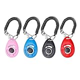 MaoXinTek Profi Clicker Hunde mit Spiralband Clickertraining, Bunt Hundeklicker Knopf für...