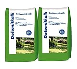 2x25 kg Dolomitkalk Rasenkalk - Zur Vorbeugung von Moosbildung im Rasen mit...