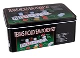 ISO TRADE Texas Holdem Poker Set 200 Chips Black Jack Kartenspiel...