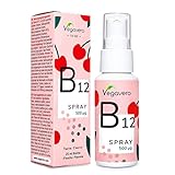 VITAMIN B12 Spray Vegavero® | 500 µg Methylcobalamin pro Sprühstoß | Zuckerfrei & Ohne...