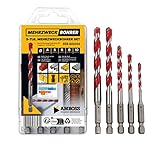 Amboss Mehrzweck Bohrer Set Multifunktionsbohrer Multibohrer 5teilig Ø 4,5,6,8,10 mm |...