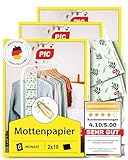 PIC Mottenpapier Mottenfalle Kleidermotten - 3x2x10 Mottenschutz für Kleiderschrank und...