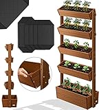 KESSER® Hochbeet mit 5 Etagen Premium Blumenkasten Blumentreppe Pflanztreppe -...