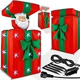 KESSER® Aufblasbarer Weihnachtsmann Geschenk Nikolaus 152cm Groß...