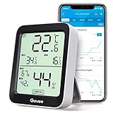 Govee Thermometer Hygrometer Innen, LCD Digital Temperatur luftfeuchtigkeitsmesser mit...