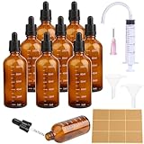 8 Stück Pipettenflasche 100ml Tropfflasche Brown Dropper Bottle Flasche Mit Pipette und...