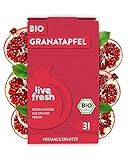 LiveFresh Granatapfel Saftbox Bag-in-Box 3 Liter Vorteilspackung | Aus 100%...