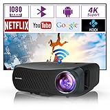 LED Beamer 4K Tageslicht 13000 Lumens, Smart 5G WLAN Bluetooth Beamer mit Android APPs,...