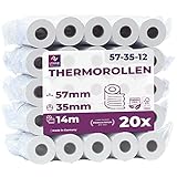 Ec-Cash Thermorollen 57mm x 14m x 12mm - Kassenrollen - Thermopapier - Bonrollen...