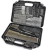 Bohrer Set, 246 Stück Bohrer- und Schrauberbit-Set Beinhaltet HSS Titan Twist...